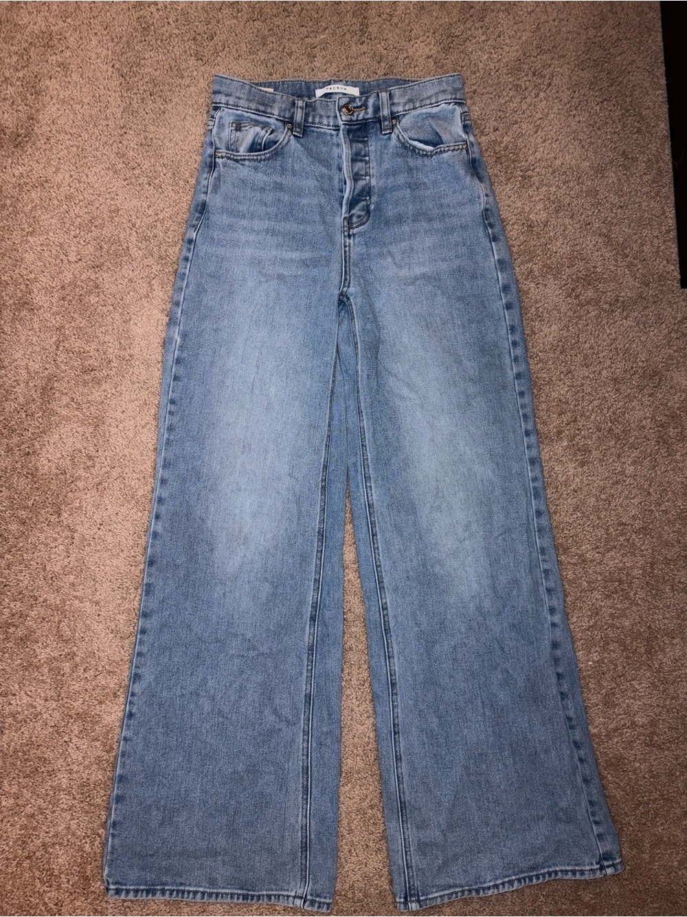 PacSun Light Blue High-Rise Wide Leg Jeans